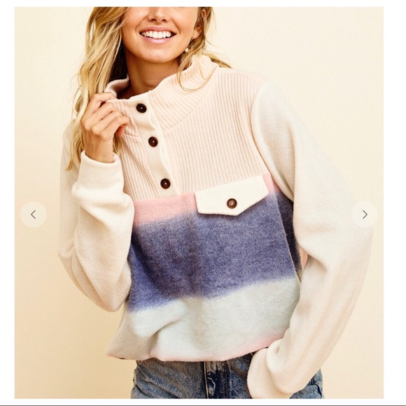 21 Ombré contrast stylish pullover sweater - Picture 3 of 5